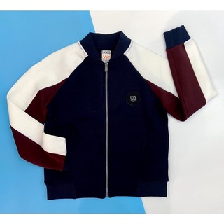 Áo khoác bomber nỉ trơn 2 mặt size to bé trai