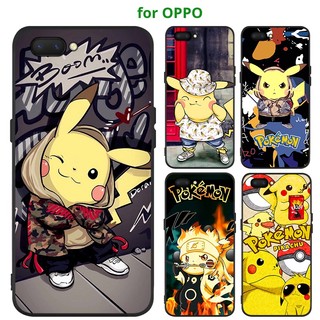 Ốp Điện OPPO A54 A55 A73 A92 A52 A93 A94 A37 FIND X2 PRO RENO 4F 5F Thoại Mềm In Hình Pikachu Cho