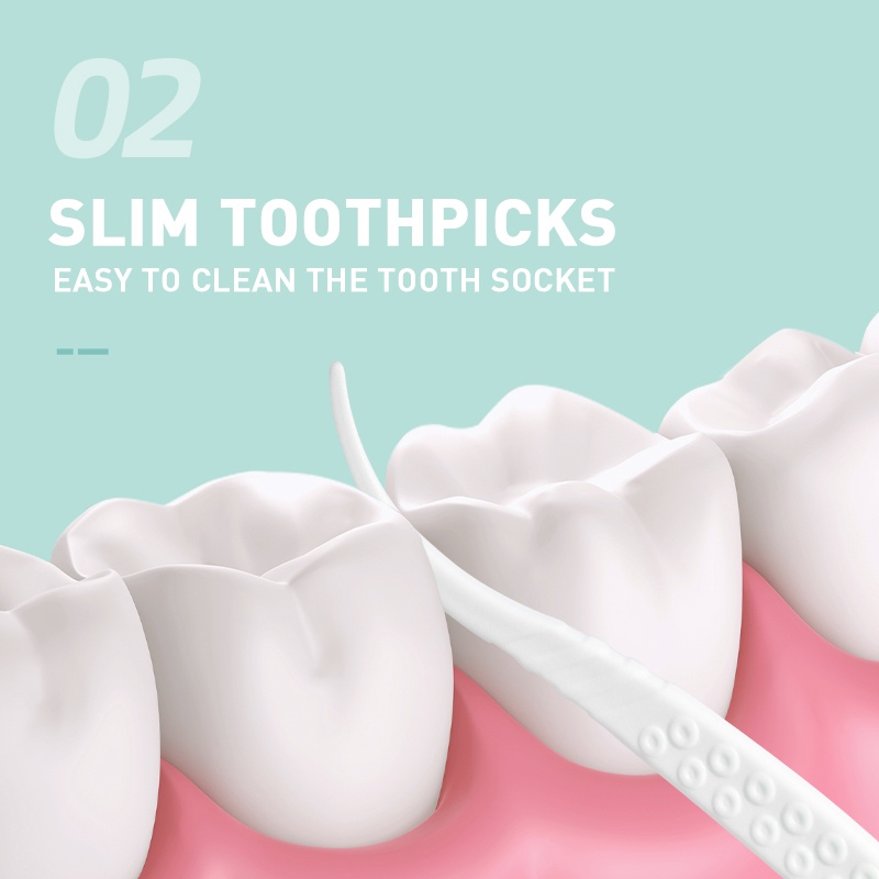 MEYARN 200 miếng Thanh xỉa răng Siêu mịn Gói gia đình dùng một lần di động bền bỉ