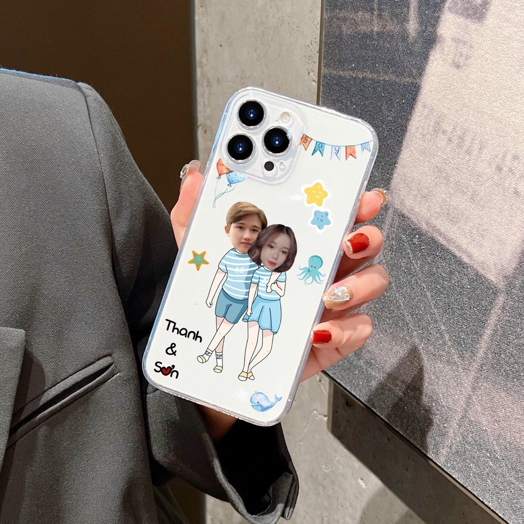 [Full dòng} Ôps lưng chibi dành cho cặp đôi in hình theo yêu cầu.