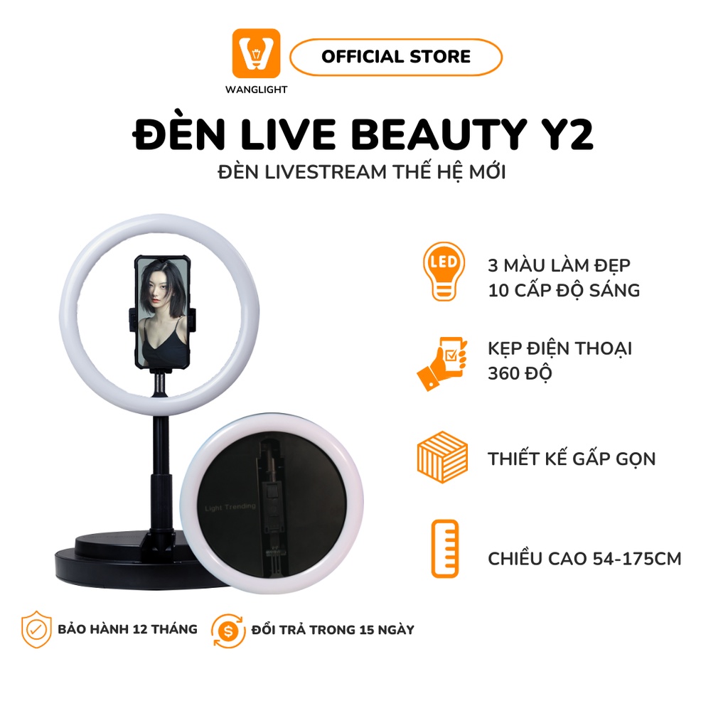 Đèn Livestream thế hệ mới, Đèn Makup, 3 nhiệt độ màu mịn da, 10 cấp độ sáng, Bảo hành 12 tháng