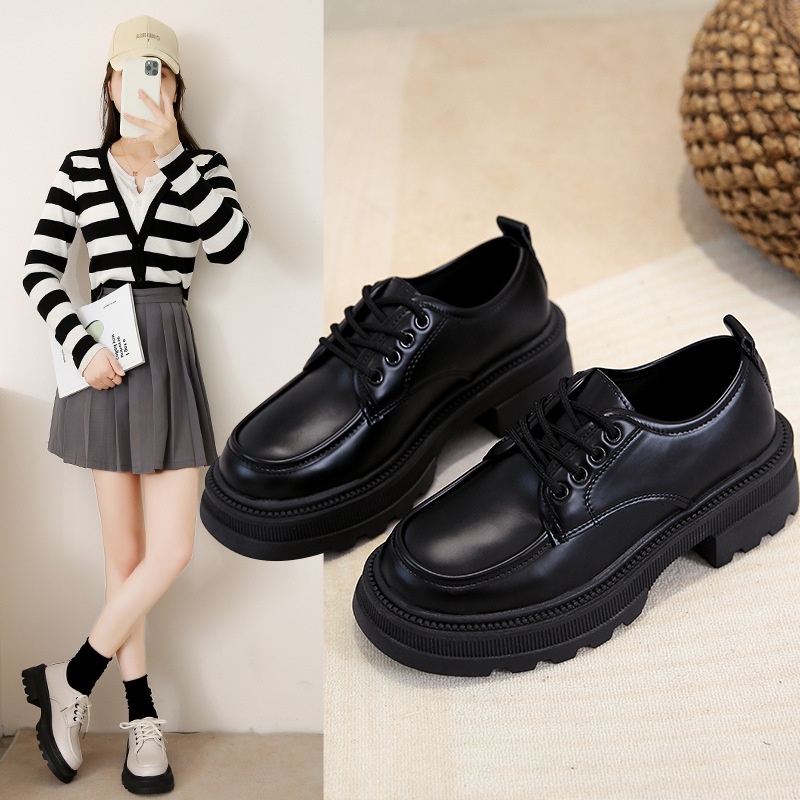 Mary Janes Giày Có Dây Buộc Và Đệm Cổ Cho Nữ