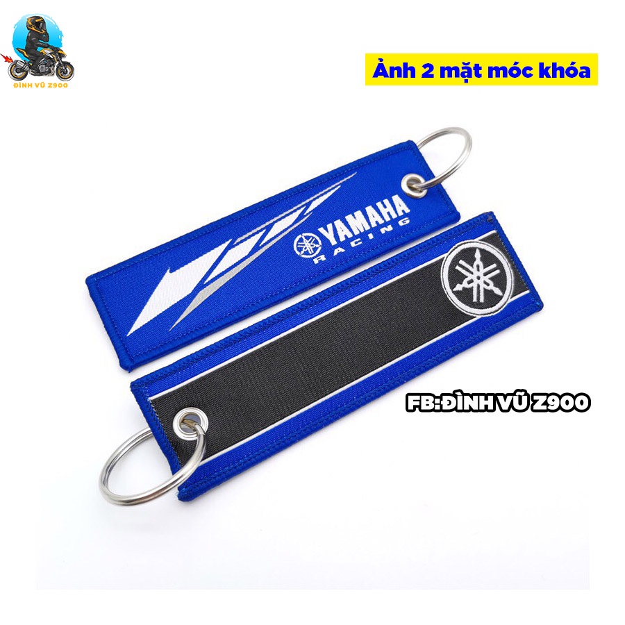 Móc khóa Yamaha, đầu bấm CHẮC CHẮN, dây vải DÀY DẶN, logo sắc nét không phai màu
