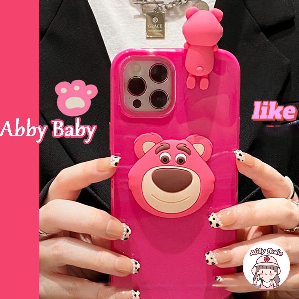 Ốp Điện Thoại TPU Silicon Mềm Chống Bụi Hình Gấu 3D Cho Iphone 14 Pro Max 13 12 11 Pro Max