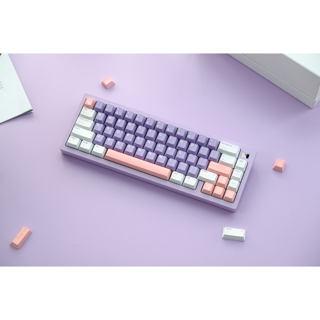 GMK Violets Keycap, 129 phím PBT Keycaps Cherry Profile DYE-SUB Cá nhân hóa GMK Keycaps cho bàn phím cơ