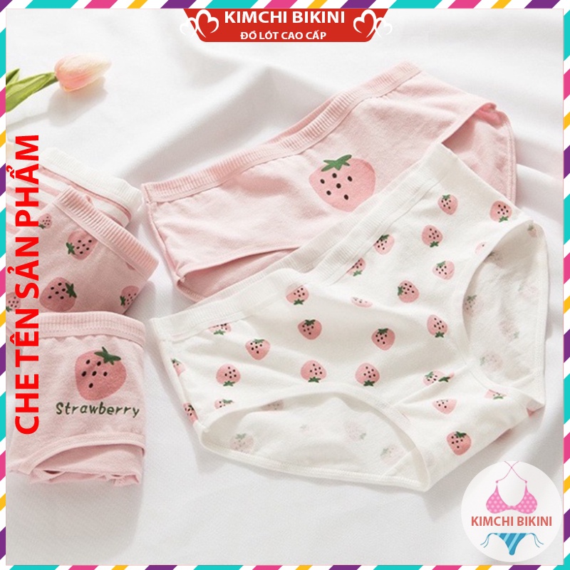 Quần nót nữ cotton cạp to dễ thương KIMCHIBIKINI quần nhỏ nữ vải mềm in hình dễ thương QL028