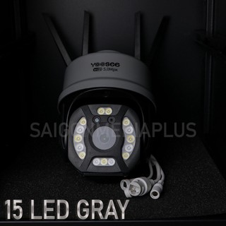 [YOOSEE] Camera ngoài trời Yoosee 5.0 MPX 15 led - Gray, đàm thoại 2 chiều,chống nước,hàng chính hãng,bảo hành 12 tháng