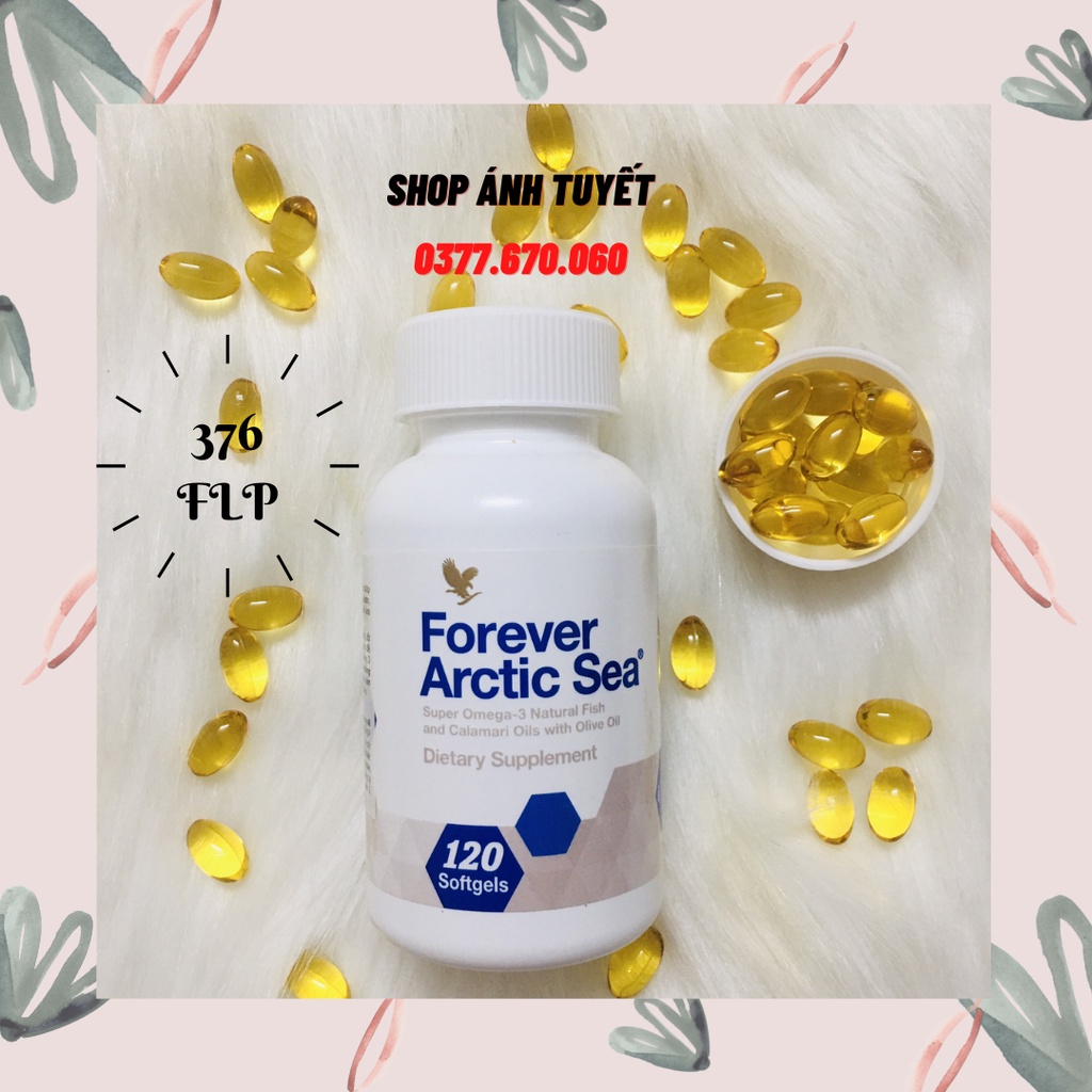VIÊN DẦU CÁ. Forever Arctic Sea. #376flp. 120 viên/hộp.