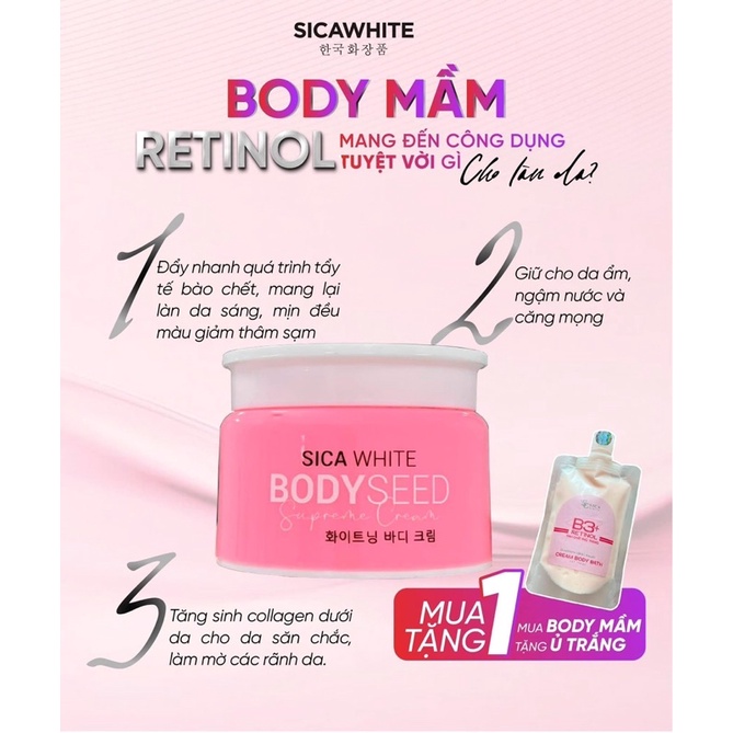 BODY MẦM Ý DĨ TẶNG KÈM Ủ TRẮNG