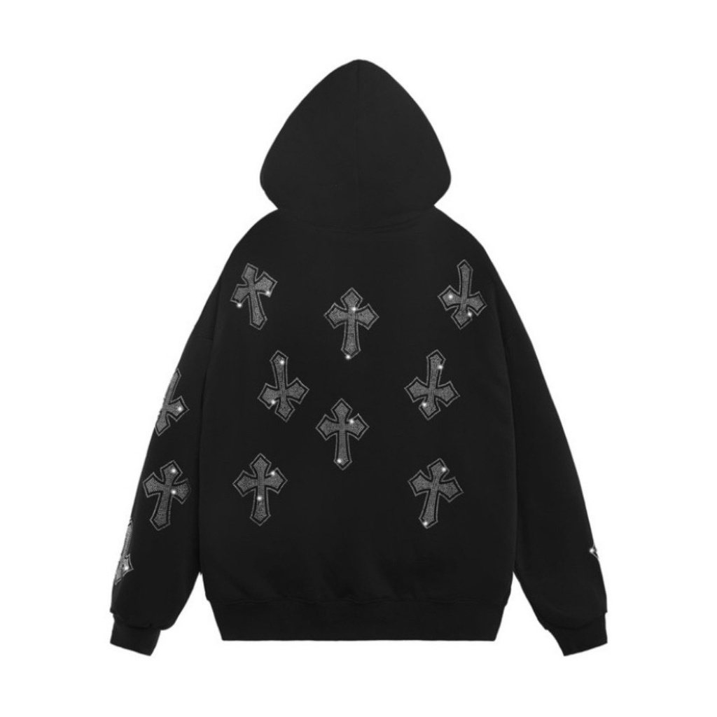 Áo Khoác Nỉ Kéo Khoá Mũ Liền In Hình Thánh Giá Siêu Hót Hít 2022