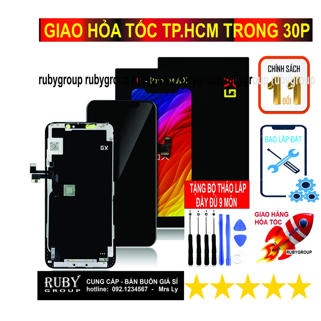 MÀN HÌNH OLED GX CHO IP TỪ X ĐẾN 13PM- RUBYGROUP