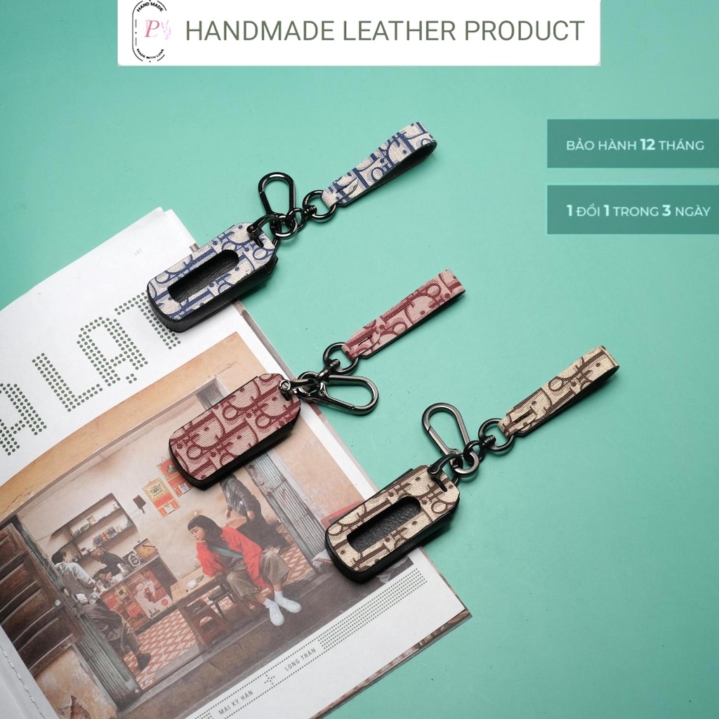 Bao da bọc chìa khóa smartkey xe máy Honda SH SH Mode Sh 300i PCX ADV 150 3 nút bấm handmade mẫu mới SH