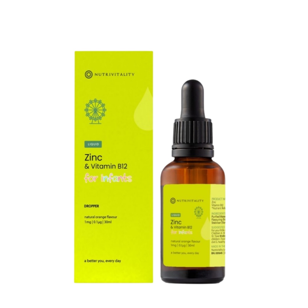 Kẽm hữu cơ Nutrivitality Zinc + Vitamin B12, 30ml