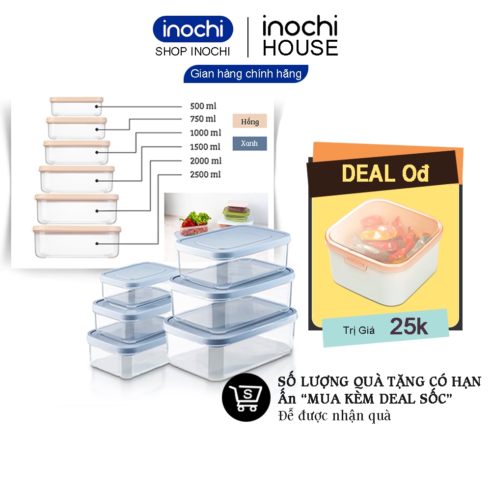 Hộp thực phẩm Hokkaido inochi Thố đựng thực phẩm chịu nhiệt độ cao bảo quản thức ăn trong ngăn đá tủ lạnh