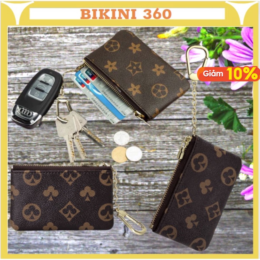Ví nữ mini ngắn đẹp cầm tay thời trang cao cấp nhỏ gọn bỏ túi có móc khóa, bóp nữ mini bỏ túi có móc khóa đẹp dễ thương