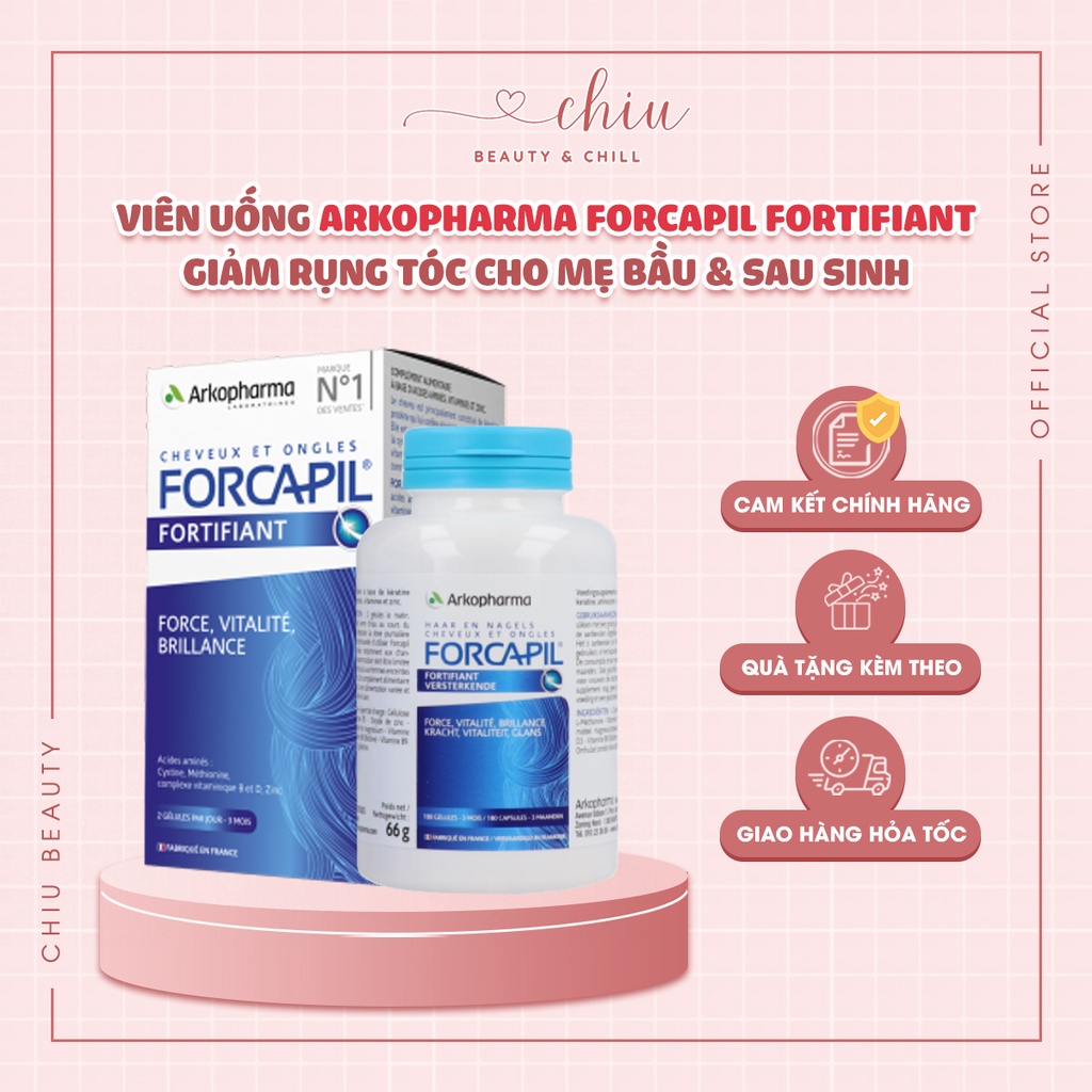 Viên uống giảm rụng tóc, nuôi dưỡng tóc Arkopharma Forcapil Fortifiant