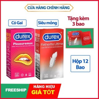Khuyễn mãi 3 bao cao su Durex Pleasuremax, khi mua hộp bao cao su Durex fetherlite ultima