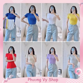 Áo thun trơn cổ tròn nhiều màu basic form vừa phong cách Hàn Quốc