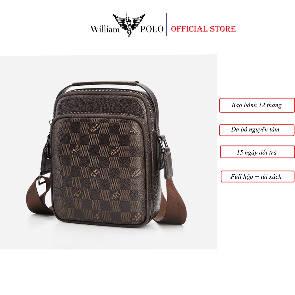 Túi Đeo Chéo Nam Williampolo Chất Liệu Da Bò - 223192