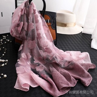 Khăn choàng lụa mỏng thời trang thu đông cho nữ