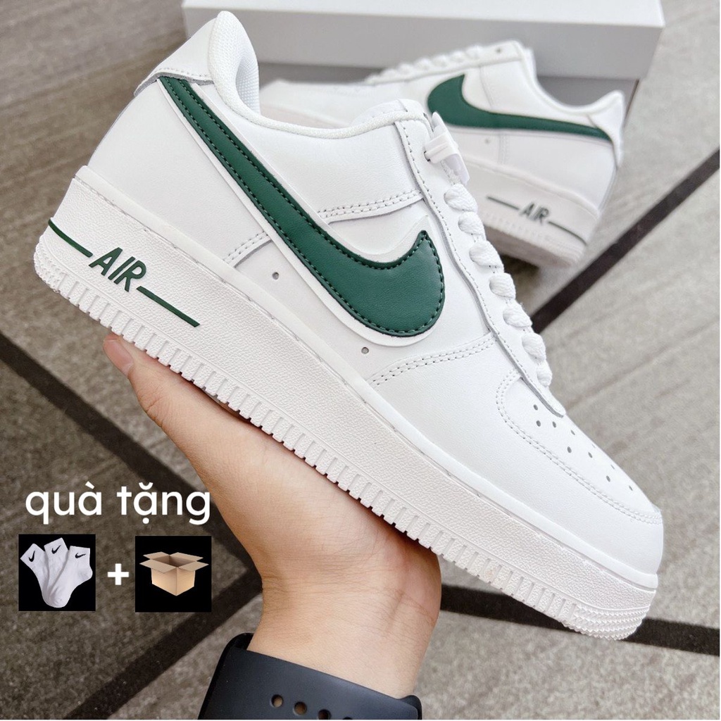 hàng chưa về BIG SALE Giày Af1 Trắng Vệt Xanh, Giày thể thao Air Force 1 Vạch xanh lá Thời Trang Hàng Đẹp 2022
