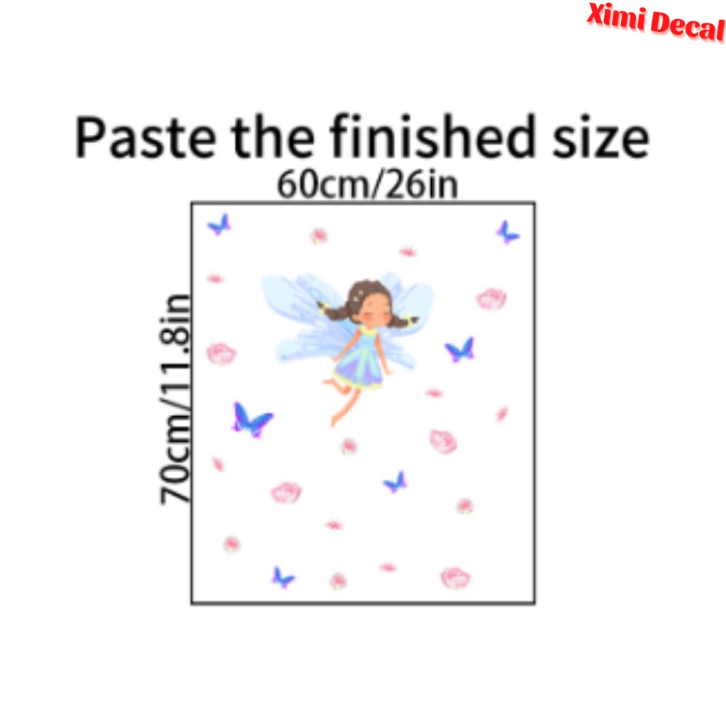 PNB24_ Tranh decal dán tường hình thiên thần thích hợp cho phòng ngủ bé