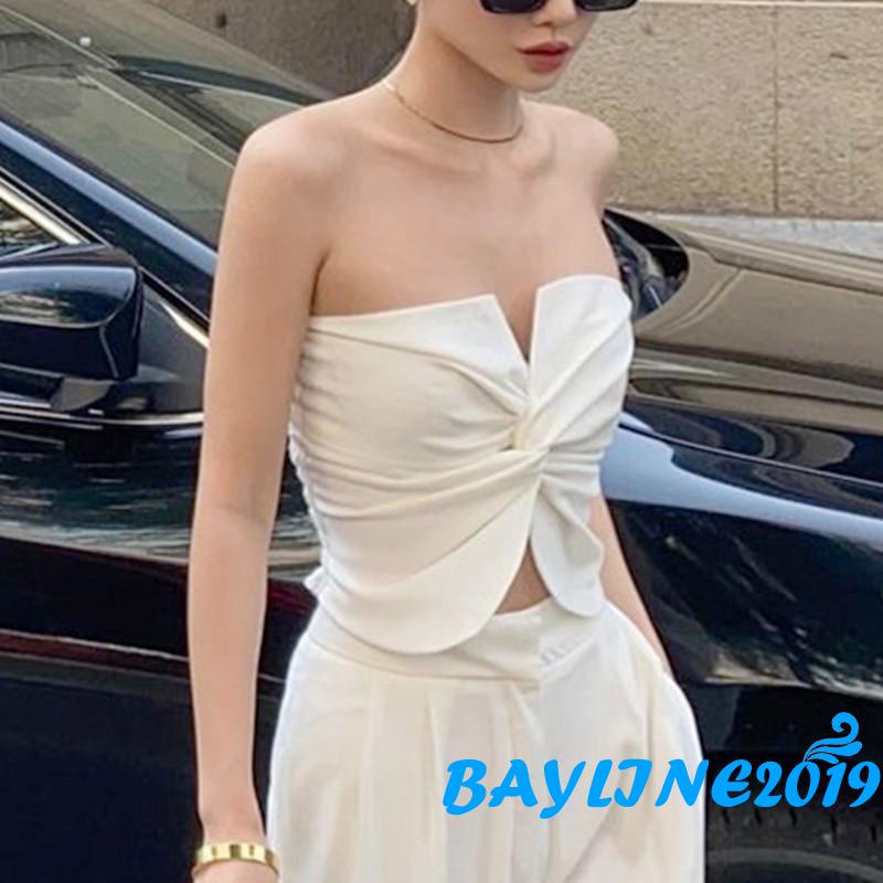 Áo Croptop Sát Nách Màu Sắc Đơn Giản Thời Trang Xuân Hè Cho Nữ