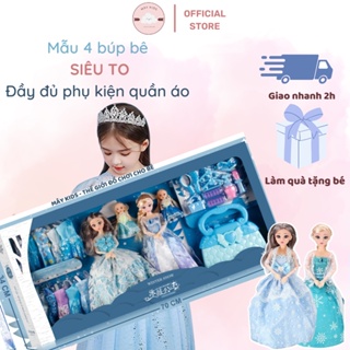 Đồ chơi bé gái búp bê barbi công chúa elsa hộp quà tặng cho bé - mây kids - ảnh sản phẩm 1