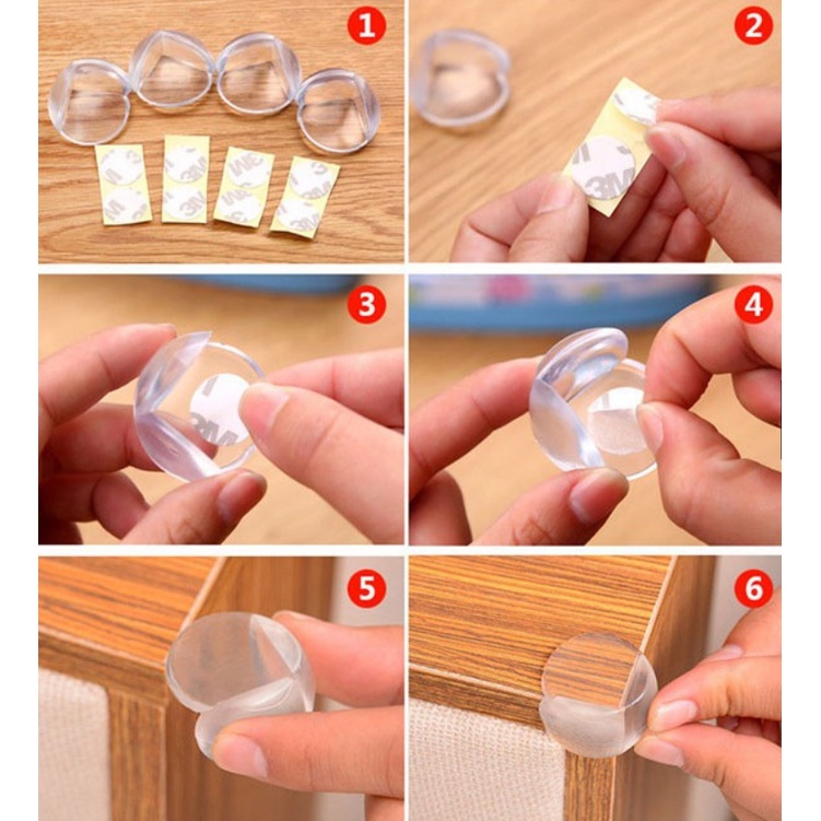 Set 4 Miếng bịt góc bàn bọc cạnh bàn silicon tránh va đập an toàn cho gia đình và bé  G82-Bocgocban-Silicon