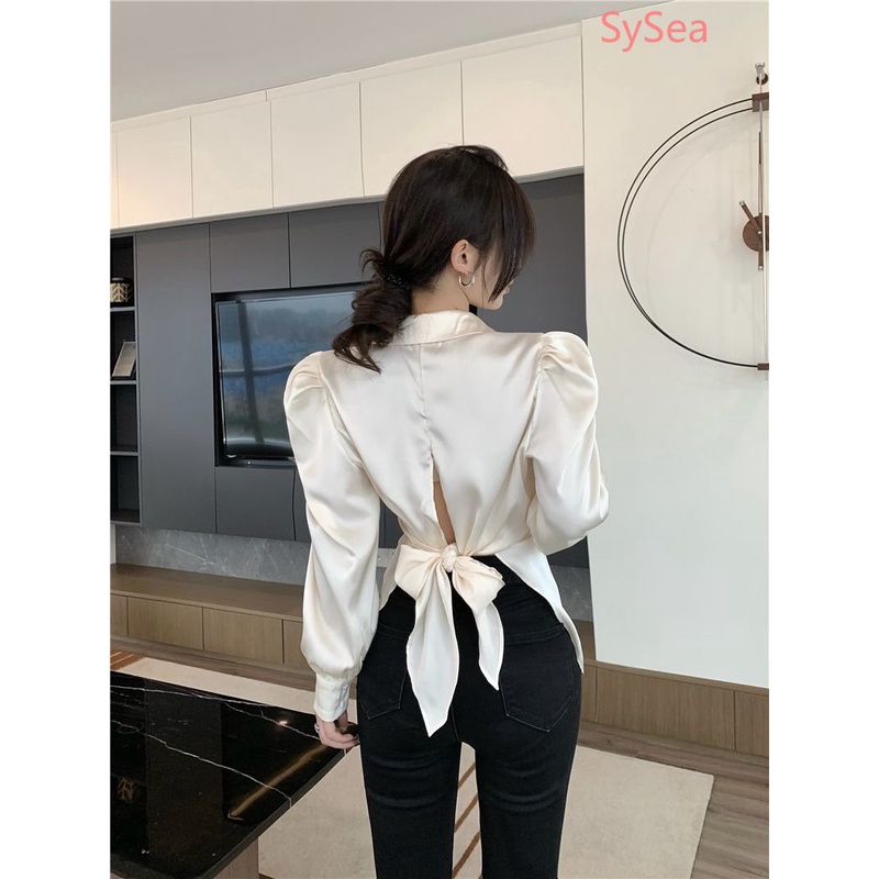 Plus Áo Sơ Mi Công Sở Phối Nơ Xinh Xắn Theo Phong Cách Mùa Thu Dành Cho Nữ