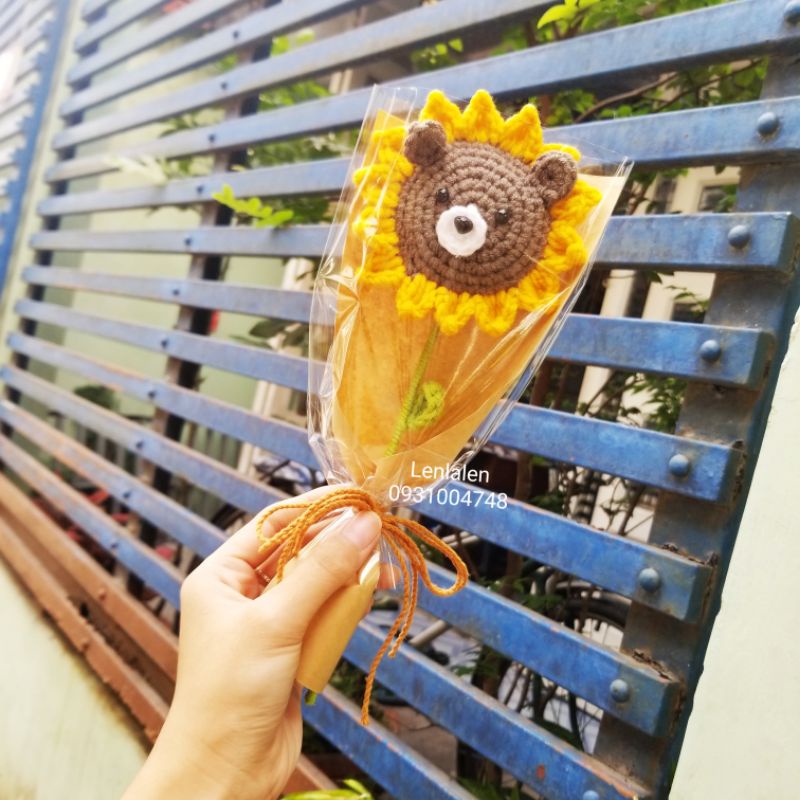 CÓ SẴN - Bó hoa thú len handmade làm quà tặng hoặc trang trí