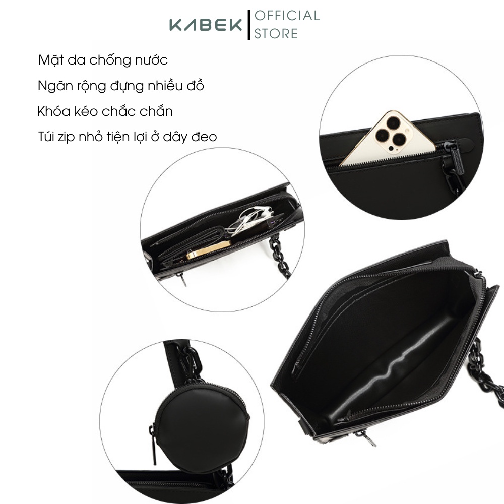 Túi Hộp Đeo Chéo Nam Nữ Thời Trang Cao Cấp Kabek TH02