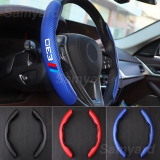 Set 2 ốp bảo vệ vô lăng xe hơi bmw e30 e36 e39 e46 e60 e61 e70 e71 e90 e91 x1 x3 x5 x6 bằng sợi carbon