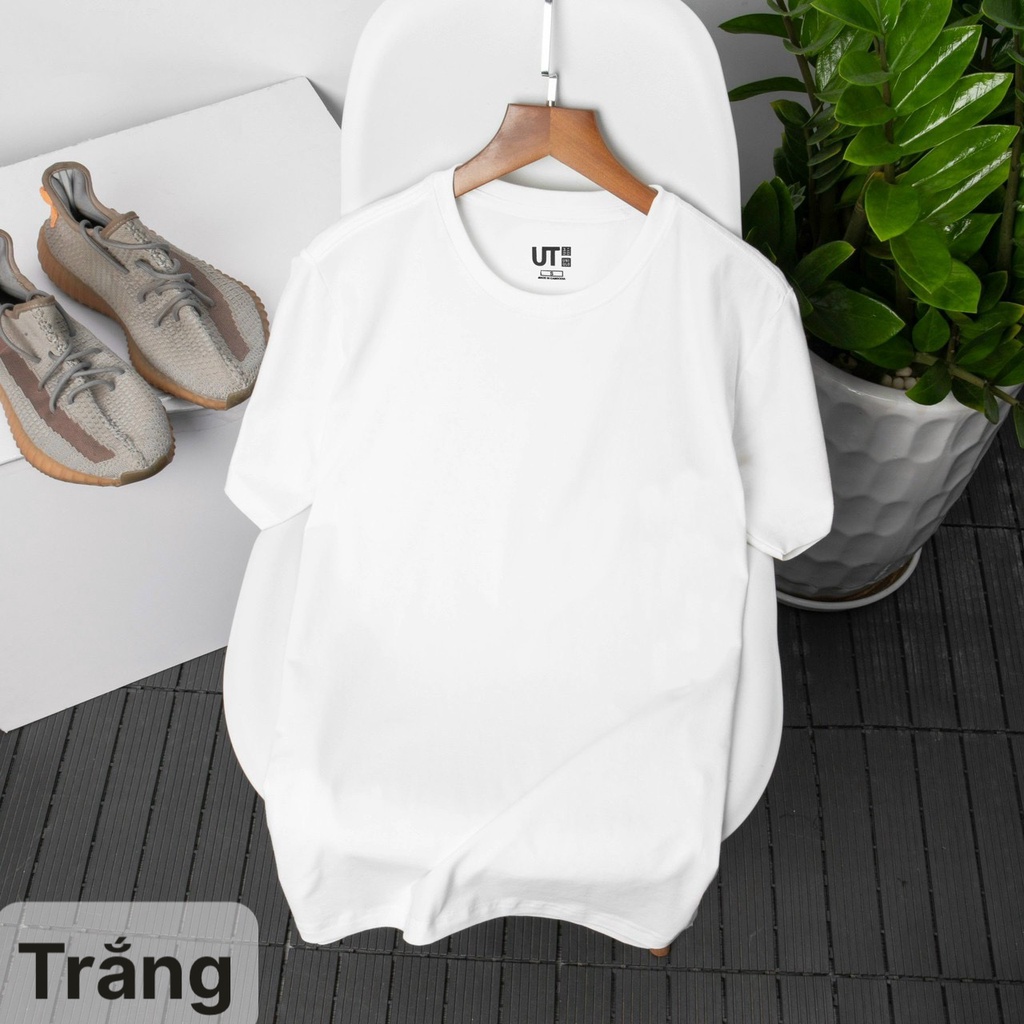 Áo thun cổ tròn uni trơn basic cotton 100%