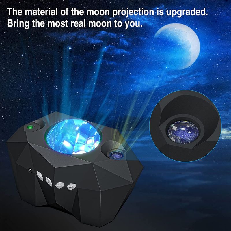 Máy Chiếu Sao Aurora Projector Lamp Cực Quang Vầng Trăng Màu Sắc Nhiều Chế Độ Tích Hợp Decor phòng ngủ
