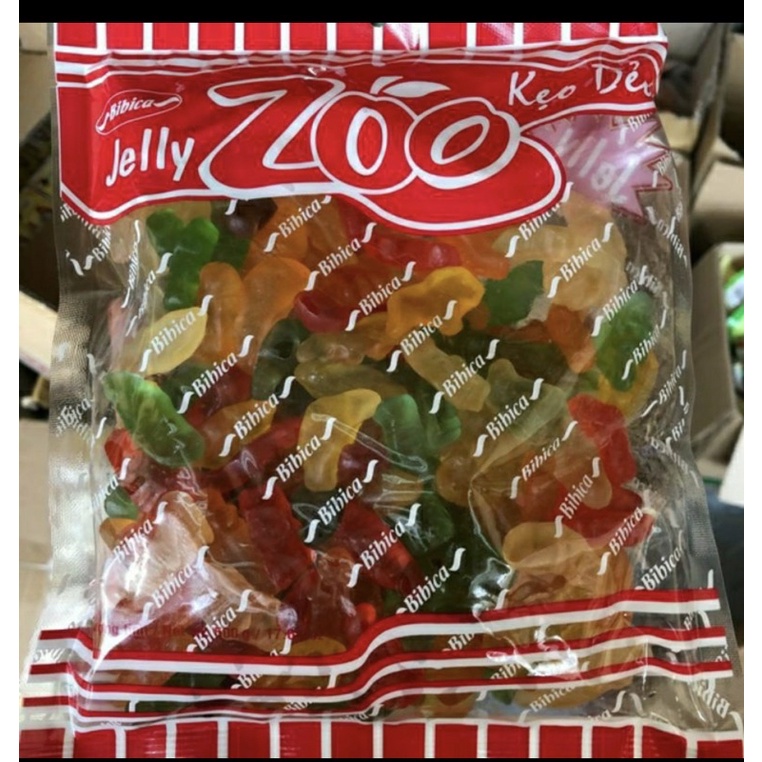 túi 500 gam kẹo dẻo chip chip jelly zoo ( bibica)