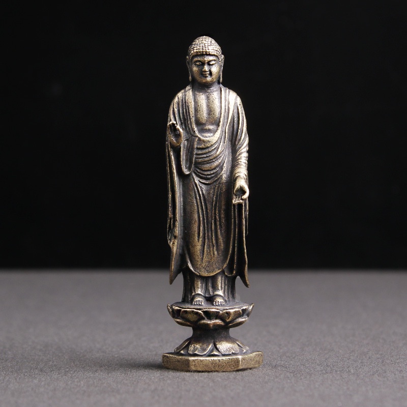 Yueying Tượng Phật Bằng Đồng Thau Hình Hoa Sen Làm Quà Tặng Phật Giáo Cổ Điển Có Thể Sưu Tầm