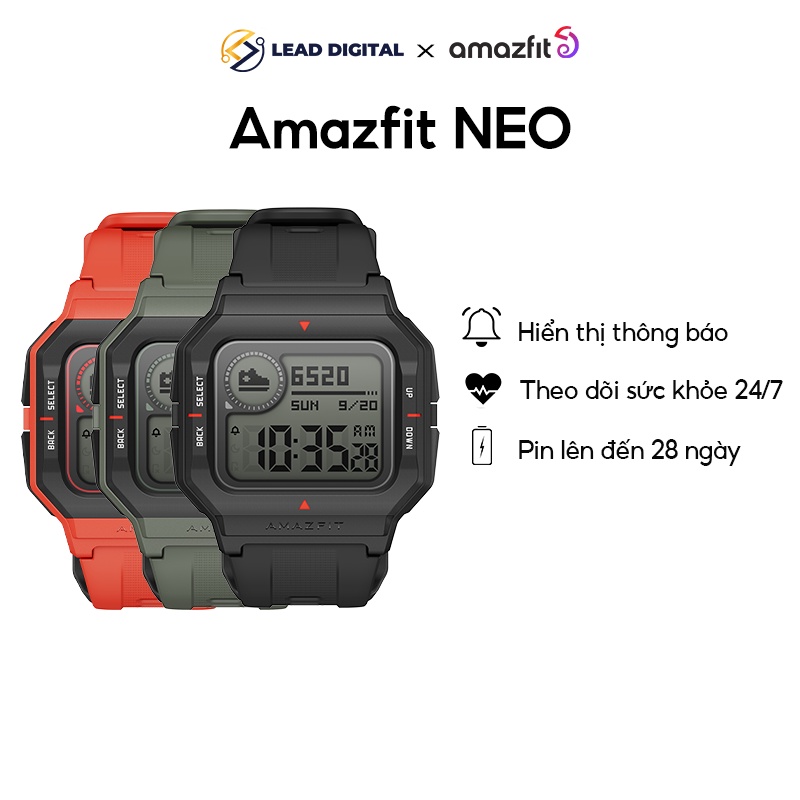 Đồng hồ Thông minh Amazfit NEO - Hàng Chính Hãng - Bảo hành điện tử 12 tháng