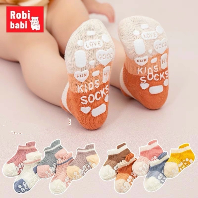 Sét 5 đôi tất lưới cao cấp cổ viền đế chống trơn trượt Goodlove