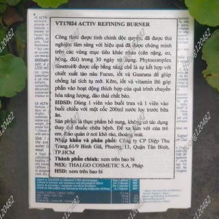 TG - VT17024 Activ Refining Burner/ Viên uống đốt mỡ