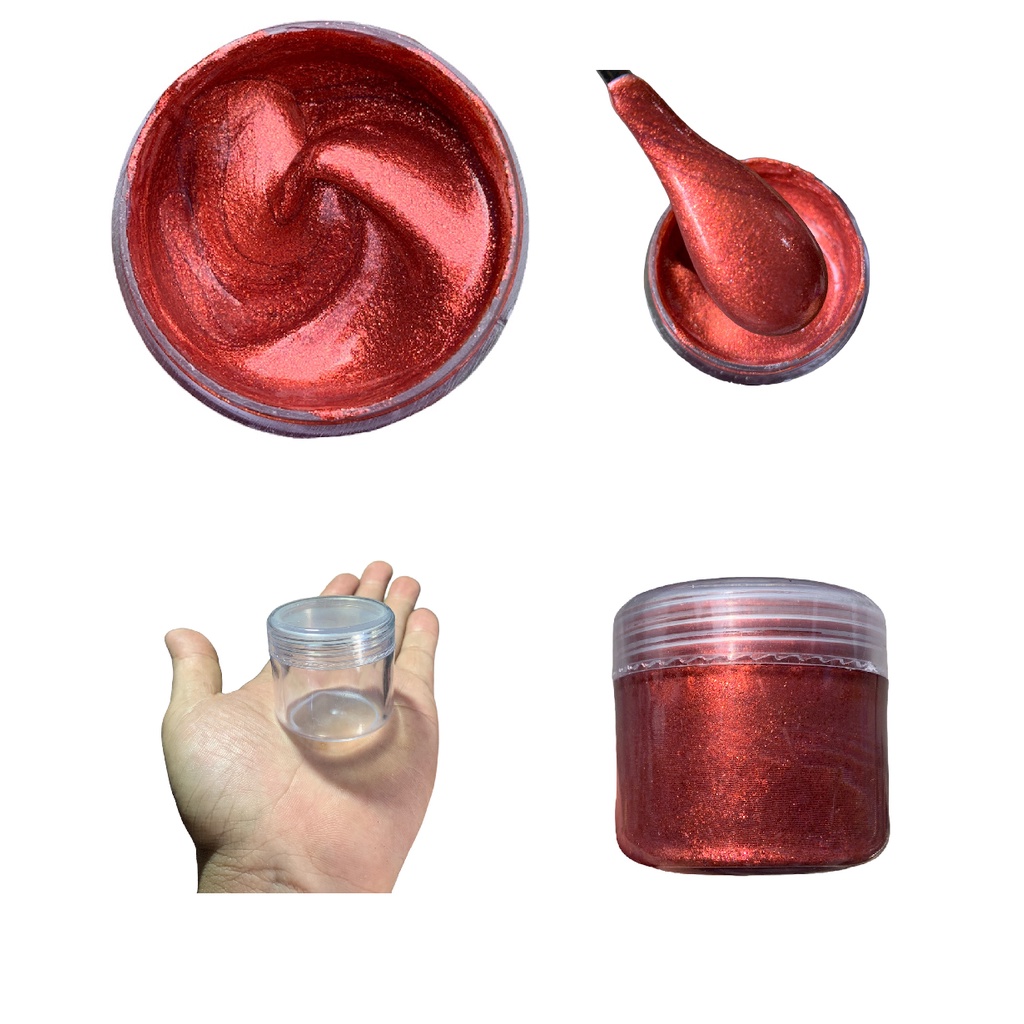 30g Sơn Acrylic Nhũ Đỏ Hồng Ánh Hạt Trung (A-20)