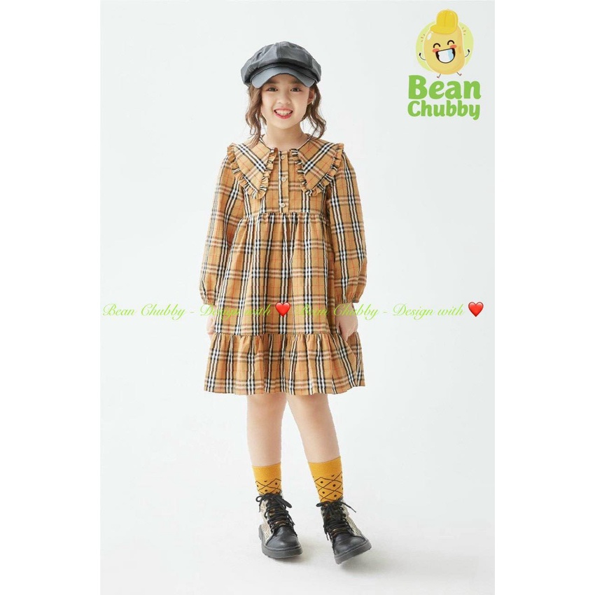 Đầm thô dài tay Burberry BG hàng thiết kế