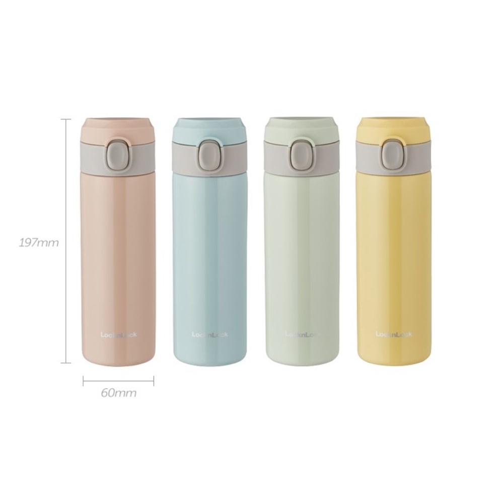 Bình nước giữ nhiệt nóng lạnh màu pastel LocknLock Daily Pop One Touch Tumbler 350ml