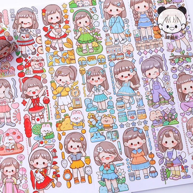 Washi tape sticker cute trang trí thủ công trong nhà, DIY Crafts, Scrapbook, Journal, Diary, Planner HD100-K88.