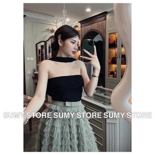 Áo cổ yếm kiểu dây vắt chéo thời trang Sumy store