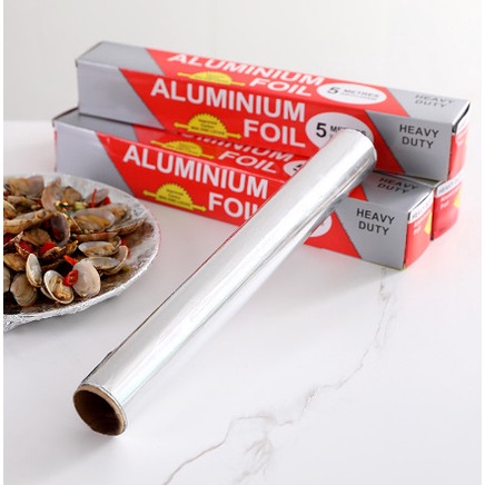 Giấy Bạc Nướng Thức Ăn, Màng Nhôm Nướng Thịt, Giấy Bạc Lót Nồi Chiên Không Dầu, Lò Nướng 30cm x 5m 10m