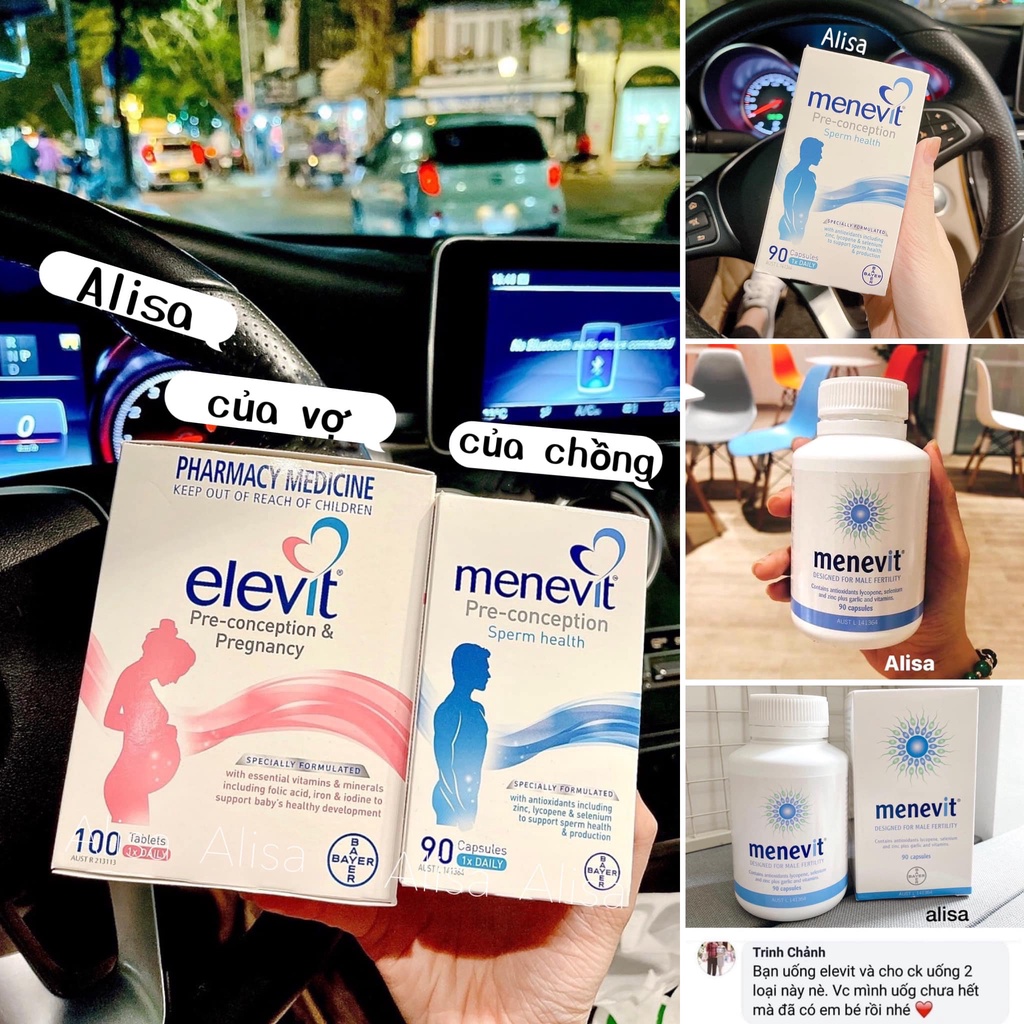 Vitamin tổng hợp Elevit cho mẹ bầu, menevit cho bố - ALISA