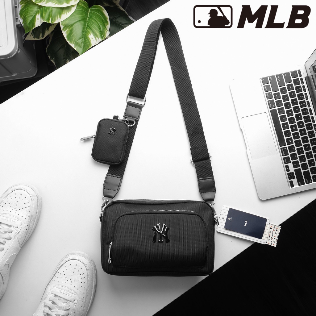 Túi Đeo Chéo Nam Nữ Thời Trang Cao Cấp MLB NEWYORK MEN NYLON, Chống Nước 100% Full Bao Bì Hãng, Có Túi Nhỏ
