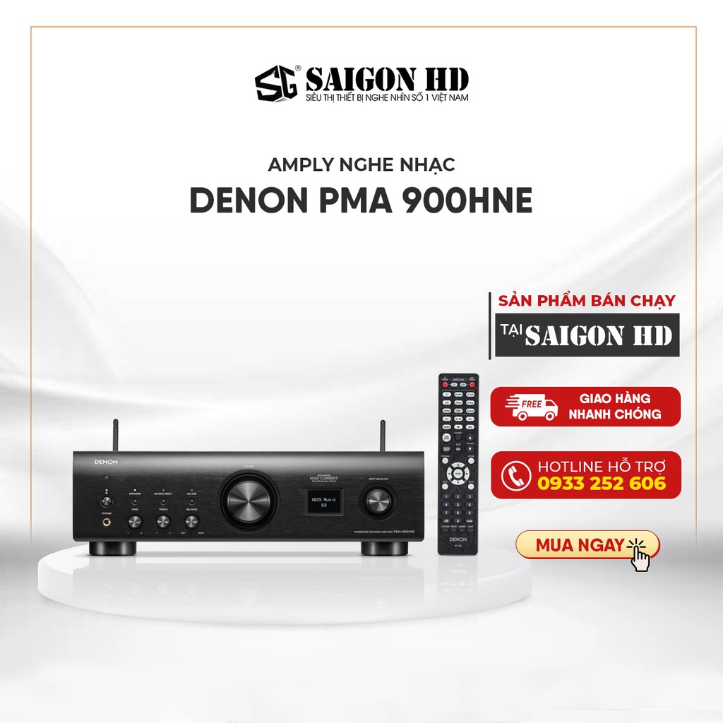 Ampli tích hợp nghe nhạc DENON PMA 900HNE - Hàng Chính Hãng, Bảo Hành 12 Tháng