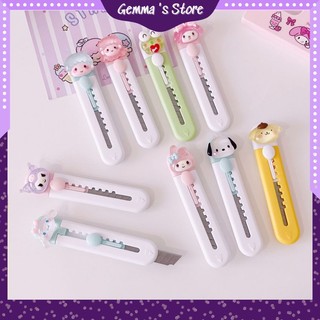 Dao Rọc Giấy, Dao Unbox Mini Gắn Charm Nhân Vật Sanrio (Cinnamoroll, Kuromi,..)_GEMMA STORE